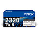 Brother TN-2320 Twin Pack (Nero) - Confezione da 2 toner nero 2600 pagine