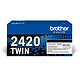Brother TN-2420 Twin Pack (Nero) - Confezione da 2 toner neri da 3000 pagine