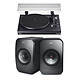 Teac TN-280BT-A3 Black + KEF LSX Wireless Black Belt driven turntable - 2 speeds (33-45 rpm) - Bluetooth - Built-in pre-amp - Audio-Technica ATN3600L + Wireless active compact bookshelf speakers with Wi-Fi, Bluetooth and AirPlay 2
