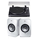 Teac TN-280BT-A3 Black + KEF LSX Wireless White Belt driven turntable - 2 speeds (33-45 rpm) - Bluetooth - Built-in pre-amp - Audio-Technica ATN3600L + Wireless active compact bookshelf speakers with Wi-Fi, Bluetooth and AirPlay 2