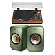 Teac TN-280BT-A3 Walnut + KEF LSX Wireless Green Belt driven turntable - 2 speeds (33-45 rpm) - Bluetooth - Built-in pre-amp - Audio-Technica ATN3600L + Wireless active compact bookshelf speakers with Wi-Fi, Bluetooth and AirPlay 2