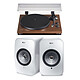 Teac TN-280BT-A3 Walnut + KEF LSX Wireless White Belt driven turntable - 2 speeds (33-45 rpm) - Bluetooth - Built-in pre-amp - Audio-Technica ATN3600L + Wireless active compact bookshelf speakers with Wi-Fi, Bluetooth and AirPlay 2