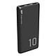 Silicon Power GP15 Black 10000 mAh power bank (USB-C/MicroUSB) with 2 USB-A outputs
