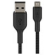 Belkin Câble USB-A vers micro-USB tressé (Noir) - 1 m Câble de rechargement et de synchronisation à gaine tressée 1 m USB-A vers micro-USB