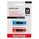 Nota SanDisk Ultra USB 3.0 64 GB Blu/Rosso (Confezione da 2)