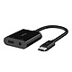 Belkin Adaptateur USB-C vers Jack et USB-C pour charge (Noir) Adaptateur USB-C audio + recharge (Noir)