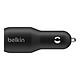 Nota Belkin Boost Charger Caricatore da auto USB-C PD a 2 porte (36W) per accendisigari (nero)