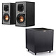 Klipsch R-41PM + R-8SW 35W active bookshelf speaker with integrated Bluetooth (pair) + 50W subwoofer with 203 mm speaker