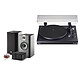 Teac TN-280BT-A3 Black + Focal My Focal System Belt drive turntable - 2 speeds (33-45 rpm) - Bluetooth - Built-in pre-amp - Audio-Technica ATN3600L + Built-in 2 x 60W Bluetooth amplifier and USB DAC + Bookshelf speaker (pair) + Cable