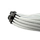 Gelid Braided PCIe 6+2 Pin Cable 30 cm (White) 18 AWG braided PCI Express 6+2 pin power extension - 30cm (white)