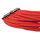 Cable ATX trenzado de gelatina 24 pines 30 cm (Rojo) Extensión de alimentación ATX de 24 pines trenzada 18 AWG - 30 cm (color rojo)