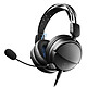 Audio-Technica ATH-GL3 Noir Micro-casque filaire pour gamer - Circum-aural fermé - Microphone flexible et amovible - Jack 3.5 mm - PC / PS5 / Xbox Series