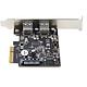 Avis StarTech.com Carte Contrôleur PCI Express vers 2 Ports USB 3.1 Type-A avec UASP
