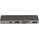StarTech.com Adattatore multiplo da USB-C a HDMI 4K 30 Hz, hub USB a 2 porte, SD/microSD e 100W di alimentazione economico