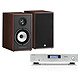Rotel A11 Tribute Edition Silver + Triangle Borea BR02 Walnut 2 x 50 W integrated amplifier with Bluetooth aptX and Texas Instruments DAC + 80 W compact bookshelf speaker (pair)