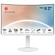 MSI 27" LED - Modern MD271CPW Ecran PC Full HD 1080p - 1920 x 1080 pixels - 4 ms (gris à gris) - Format 16/9 - Dalle Va incurvée - 75 Hz - HDMI/USB-C - Haut-parleurs - Blanc
