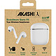 Akashi Écouteurs Stéréo Bluetooth 5.1 Blanc pas cher