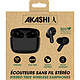 Akashi Écouteurs Bluetooth 5.1 Noir pas cher