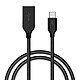 Cable USB-C metálico irrompible Akashi (negro) a bajo precio