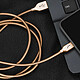 Avis Akashi Câble USB-C Métal Incassable (Or - 1m)