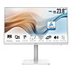 MSI 23.8" LED - Modern MD241PW Ecran PC Full HD 1080p - 1920 x 1080 pixels - 5 ms (gris à gris) - Format 16/9 - Dalle IPS - 75 Hz - HDMI/USB-C - Pivot - Haut-parleurs - Blanc