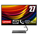 Lenovo 27" LED - Qreator 27 3840 x 2160 píxeles - 4 ms - formato 16/9 - panel IPS - HDR400 - FreeSync - HDMI/DisplayPort/USB-C - Hub USB 3.0 - Carga inalámbrica Qi - Negro