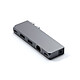 Satechi Pro Hub Mini USB-C - Grigio Apple MacBook compatibile con 2 porte USB-C Mini Hub con porta Ethernet