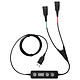 Jabra Link 265 Câble de formation Y USB/QD pour 2 micro-casques
