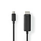 Nedis Adaptateur USB-C vers HDMI 1 m Noir Adaptateur USB-C 3.0 vers HDMI - Mâle / Mâle - 1 m (compatible 4K)