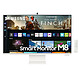 Samsung 32" LED - Smart Monitor M8 S32BM801UU 3840 x 2160 pixels - 4 ms (grey to grey) - 16/9 - VA panel - HDR10+ - Wi-Fi/Bluetooth/AirPlay - Tizen OS - USB-C - Adjustable height - Webcam - White