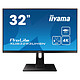 iiyama 31.5" LED - ProLite XUB3293UHSN-B1 4K UHD - 4 ms (gris à gris) - 16/9 - IPS - HDMI/DisplayPort/USB-C - Hub USB 3.0 - Ethernet - KVM - Hauteur réglable - Noir