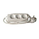 Dexlan 3-socket power strip EN 3 socket outlets without switches FR with 4 m cable