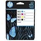 HP 903 (6ZC73AE) - Paquete de 4 cartuchos de tinta Negro/Cian/Magenta/Amarillo - Paquete de 4 cartuchos de tinta negra/cian/magenta/amarilla original (315 páginas al 5%)