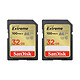 SanDisk Extreme SDHC UHS-I 32 Go Lot de 2 cartes SDHC UHS-I U3 V30 Classe 10 32 Go 100 Mo/s 60 Mo/s
