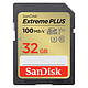 SanDisk Extreme PLUS SDHC UHS-I 32 Go Carte mémoire SDHC UHS-I U3 V30 Classe 10 32 Go 100 Mo/s 60 Mo/s