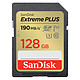 SanDisk Extreme PLUS SDXC UHS-I 128 Go Carte mémoire SDXC UHS-I U3 V30 Classe 10 128 Go 190 Mo/s 90 Mo/s