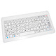 Bastron B45-Mini White Wired touch keyboard with TouchPad - tempered glass surface - IP54 - USB - AZERTY, French