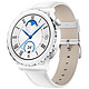 Huawei Watch GT 3 Pro (43 mm / White Leather) Smart watch - waterproof 50 m - GPS/GLONASS - heart rate monitor - 1.32" AMOLED screen 466 x 466 pixels - 4 GB - Bluetooth 5.2 - Harmony OS 2.0