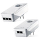 devolo Magic 2 LAN Triple + devolo Magic 2 Wi-Fi next Adaptateur CPL 2400 Mbps avec 3 ports Gigabit Ethernet + Adaptateur CPL 2400 Mbps - Wi-Fi Mesh - MU-MIMO - Norme G.hn