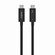 Belkin Thunderbolt 4 Active Cable - 2m (INZ002BT2MBK) Thunderbolt 4 Cable - USB-C to USB-C - 100W Charging / 5K Display / 40Gbps Data Transfer - Black - 2 metres