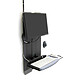 Ergotron StyleView Vertical Lift Wall Station - Black Vertically adjustable wall station with telescopic keyboard shelf
