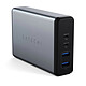 SATECHI Wall Charger 108W Pro USB-C PD 108W Wall Charger with 2x USB-C + 2x USB-A outputs - Grey