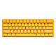 Ducky Channel One 3 Mini Yellow Ducky (Cherry MX Brown) High-end keyboard - ultra-compact 60% size - brown mechanical switches (Cherry MX Brown switches) - RGB backlighting - hot-swappable switches - PBT keys - AZERTY, French
