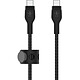 Belkin Boost Charge Pro Flex Câble silicone tressé USB-C vers USB-C (Noir) - 1 m Câble de rechargement et de synchronisation silicone tressé 1 m USB-C vers USB-C - Noir