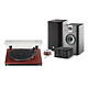 Teac TN-180BT-A3 Cherry + Focal My Focal System Belt driven turntable - 3 speeds (33-45-78 rpm) - Bluetooth - Built-in pre-amp - Audio-Technica ATN3600L + Built-in 2 x 60W Bluetooth amp and USB DAC + Bookshelf speakers (pair) + Cable