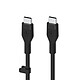 Belkin Boost Charge Flex Cavo USB-C a USB-C in silicone (nero) - 1m Cavo di ricarica e sincronizzazione da USB-C a USB-C in silicone da 1 metro - Nero