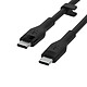 Cable USB-C a USB-C Belkin Boost Charge Flex de silicona (negro) - 3 m a bajo precio