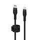 Cable USB-C a Lightning Belkin Boost Charge Pro Flex (negro) - 1m Cable USB-C a Lightning trenzado de silicona 1m - Negro