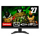 Lenovo 27" LED - G27q-30 Ecran PC 2.5K - 2560 x 1440 pixels - 1 ms (MPRT) - 16/9 - VA - FreeSync Premium - 165 Hz - HDMI/DisplayPort - Hauteur réglable - Haut-parleurs - Noir