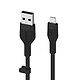 Cable Belkin Boost Charge Flex de silicona de USB-A a Lightning (negro) - 1m Cable de silicona USB-A a Lightning 1 m - Negro